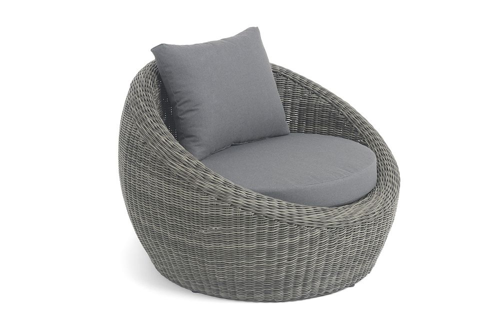 "Барселона" кресло из искусственного ротанга, цвет графит