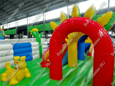 Коммерческий надувной батут "Радужный город 2" 12*6*3 м