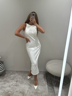 Платье трикотажное Lady в белом цвете