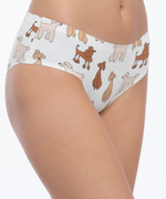 Трусики-слипы Poodle с принтом в виде пуделей (Размер: XL) (Цвет: телесный)