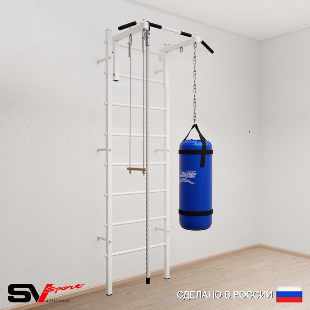 Шведская стенка Sv Sport 5152 (Турник стандарт/Канат/Трапеция/Цепь/Мешок 22кг)