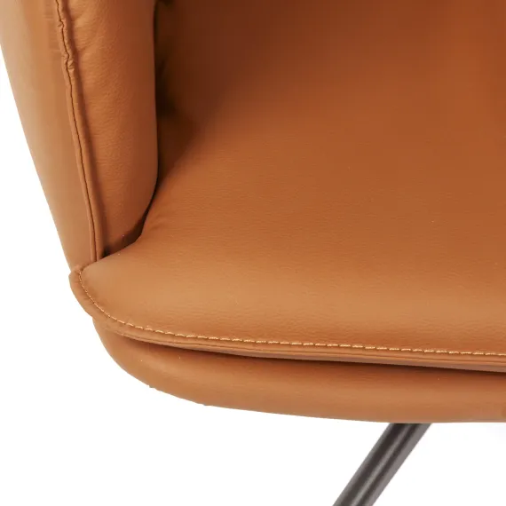 Лаунж кресло Sofia, экокожа терракот