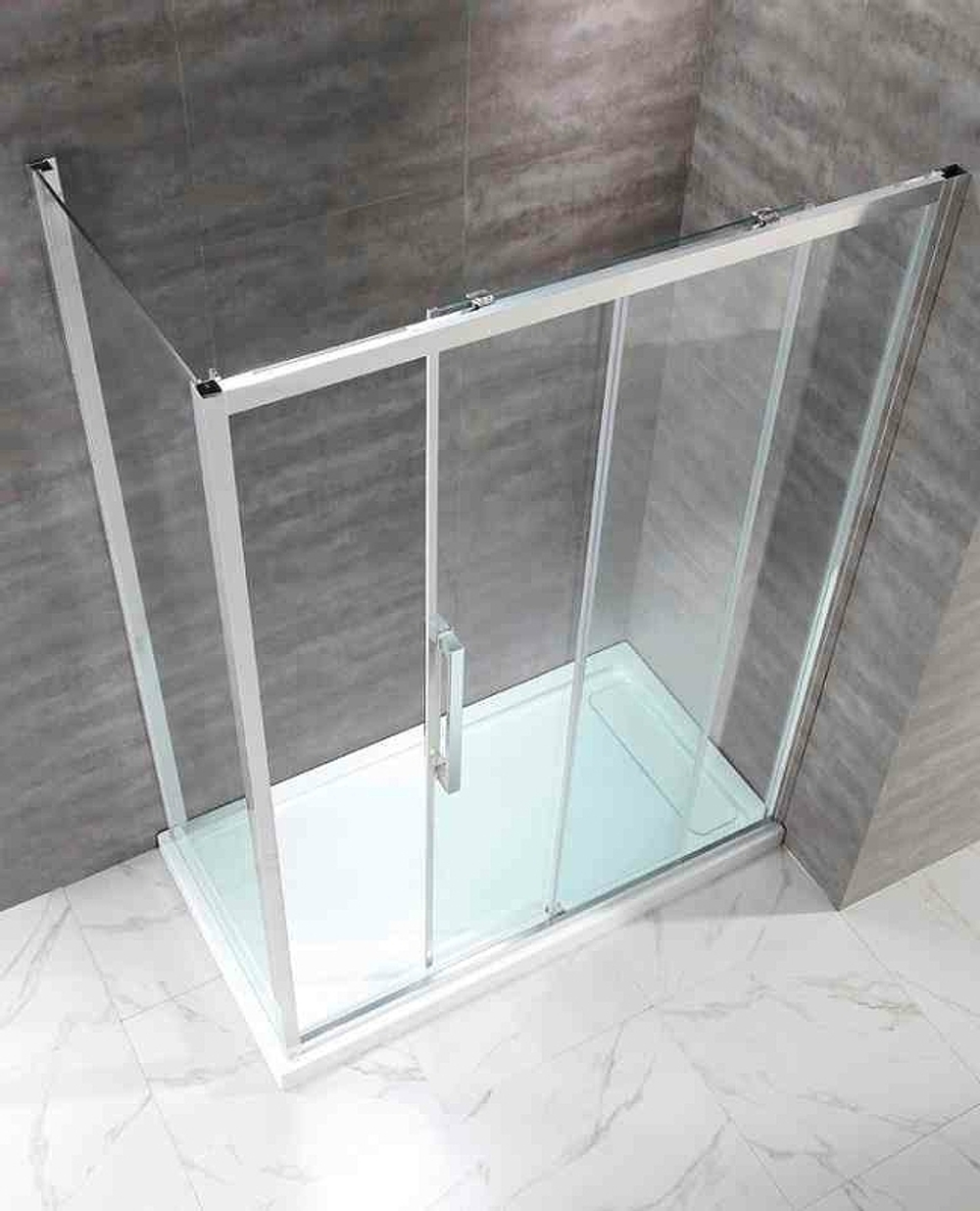 Душевой уголок Cezares Lux Soft 120x100 LUX-SOFT-W-AH-1-120/100-C-Cr-IV профиль Хром стекло прозрачное