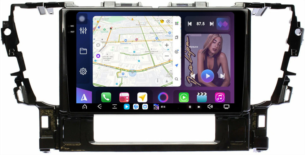 Магнитола для Toyota Alphard 3 Vellfire 2 H30 2015-2023 (любой руль) - FarCar XXL10-7155L монитор 10.36" 2K QLED на Android 14, TS20, 8+256Гб, CarPlay, 4G SIM-слот