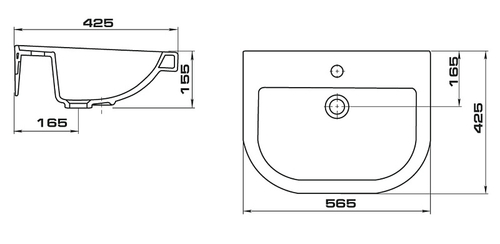 Раковина Santeri Pro, белая (1.3115.5.S00.10B.0)