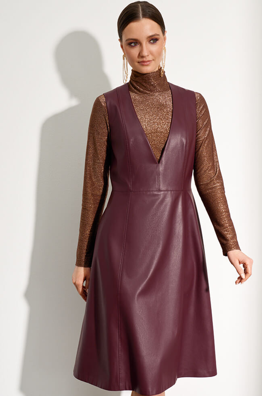 51412 Платье женское (бордо)