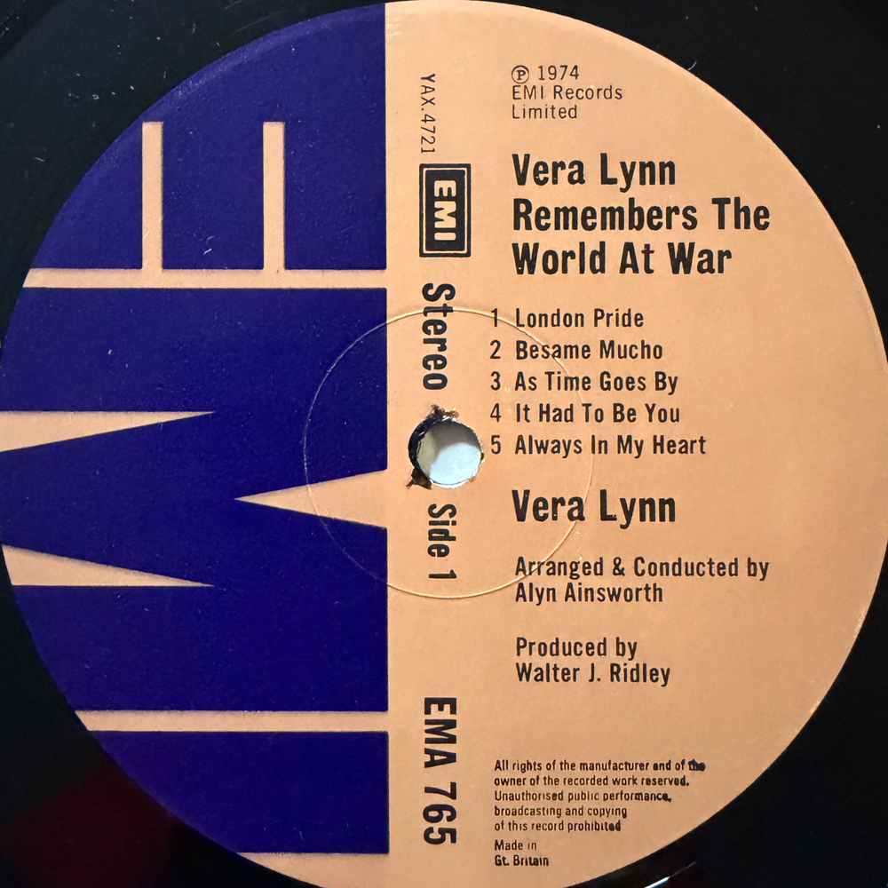Vera Lynn - Remembers The World At War (Англия 1974г.)
