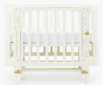 Детская кроватка-трансформер Happy baby Mommy Love в комплекте с расширением 160х70 milky