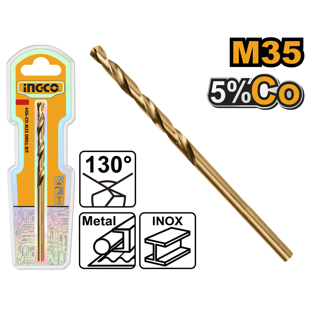 Сверло по металлу кобальтовое 13 мм INGCO DBT01130131 INDUSTRIAL HSS-CO M35 1 шт.
