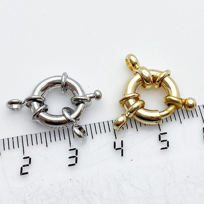 Замок-штурвал, цвет серебро, размер 12,5 мм, цена за 1 шт