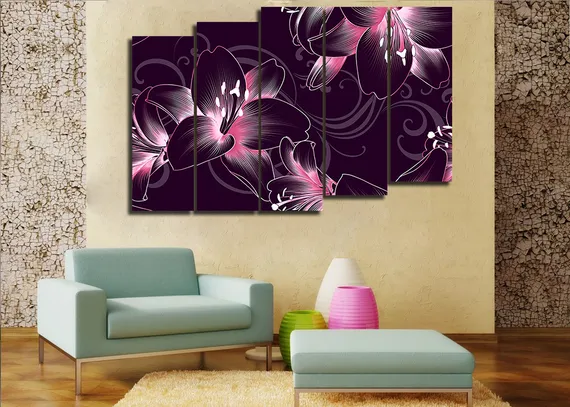 Модульная картина "Волшебный цветок"