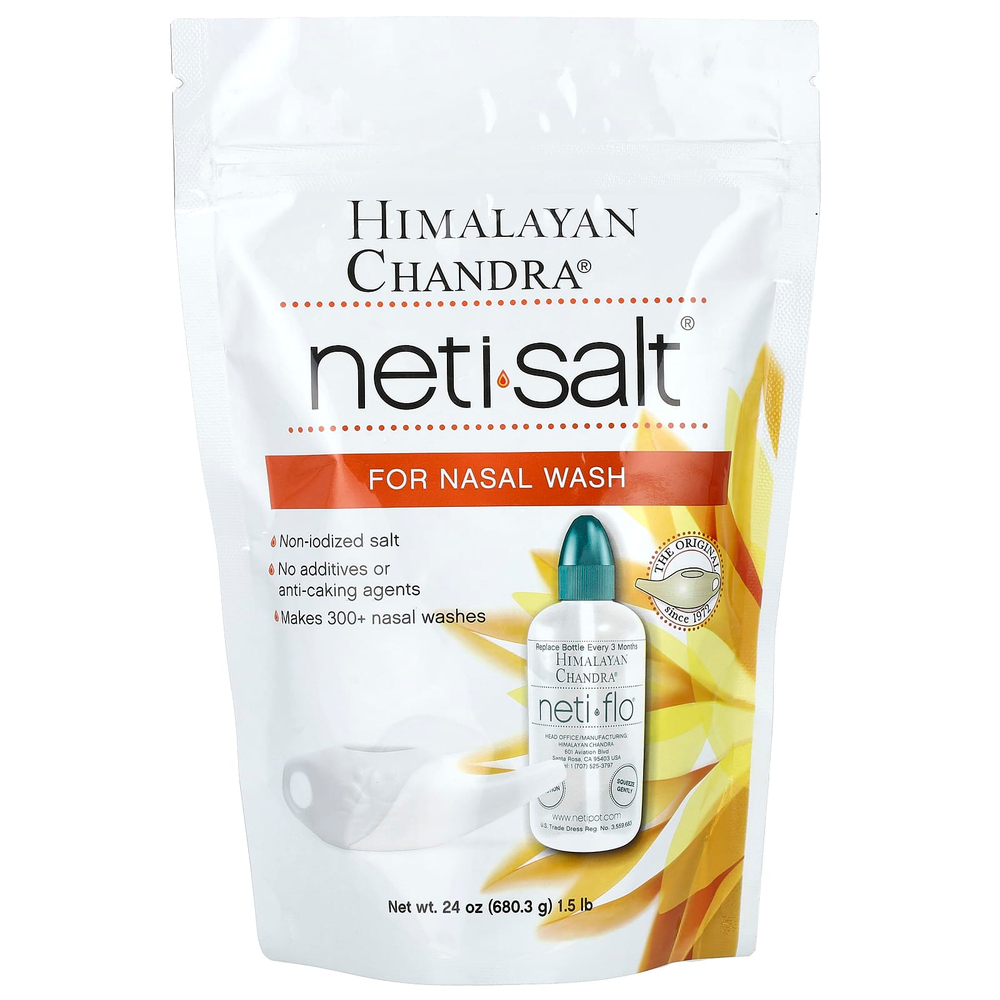 Himalayan Chandra, Neti Salt, соль для промывания носа, 680,3 г (1,5 фунта)
