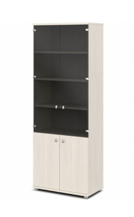 Шкаф для документов 800х400х2000 со стеклом тонированным  (ХДФ)