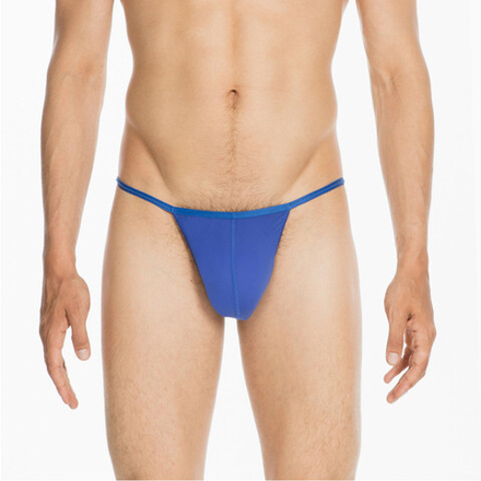 Мужские трусы стринги синие HOM PLUME G-String 359931_4000BI