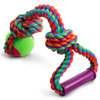 Игрушка "Грейфер" (веревка с мячом и ручка) 43 см - для собак (Triol)