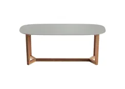 Стол обеденный Cross 2 200*95 см (светло-серый, бук)