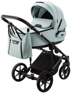 Детская коляска Adamex Zico 2 в 1 Z-TK27 СЕРО-ЗЕЛ.ТК