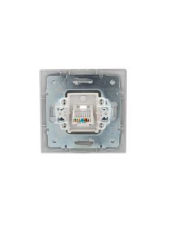 Розетка компьютерная 1-м СП Mira RJ45 сер. метал. LEZARD 701-1010-139