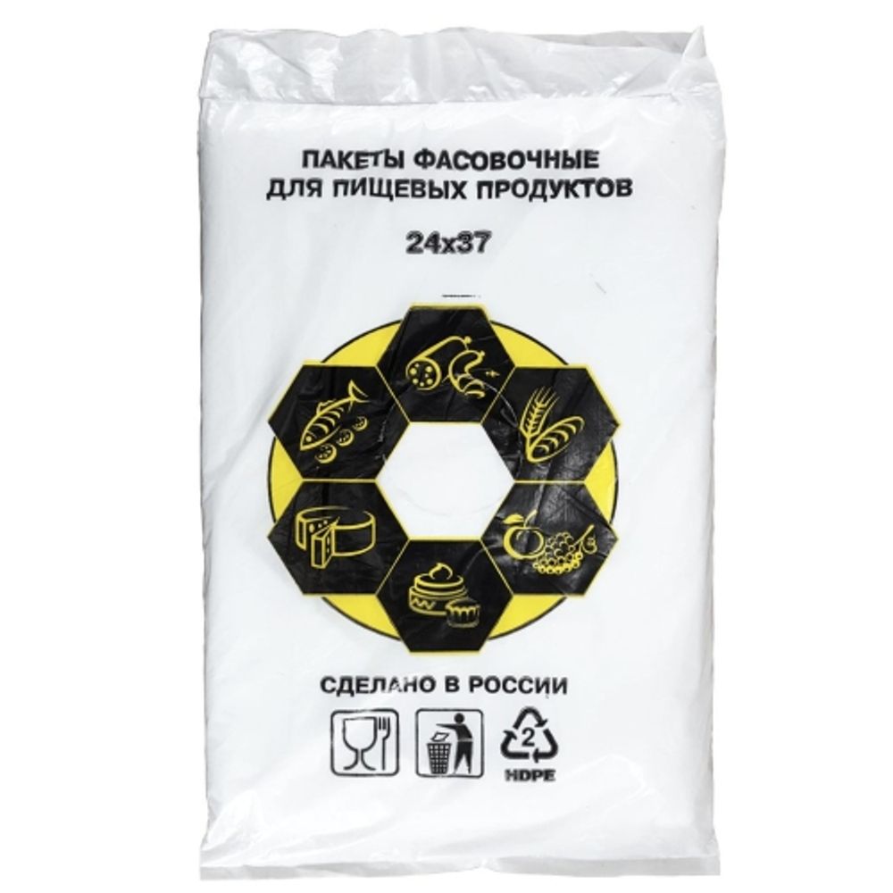 Пакеты фасовочные ПНД 24х37см 9мкм в пластах "Пчелка" (1/10шт)