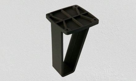 Опора пластиковая L-130, нерегулируемая, чёрная