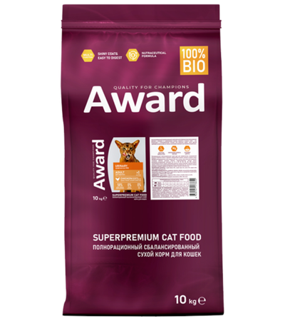 Award Urinary Курица с добавлением клюквы, цикория и рыбьего жира 1кг. развес