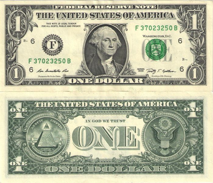 1 доллар 2009 США
