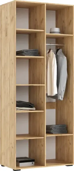 Шкаф 2-х створч., "Ирис" (браш графит/дуб крафт), МФ Миф