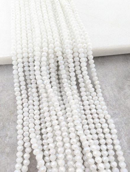 Бусины стеклянные рондель 3мм