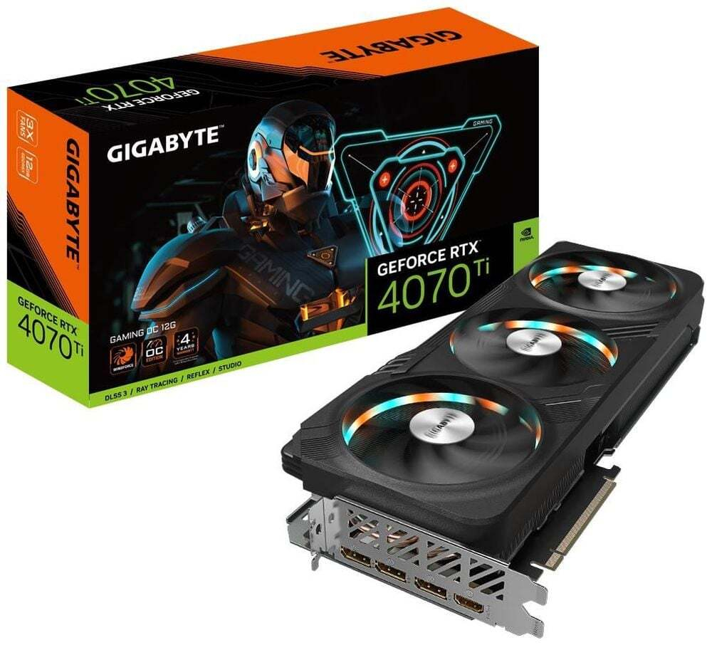 Видеокарта Gigabyte GV-N407TGAMING OC-12GD RTX 4070 Ti GAMING OC