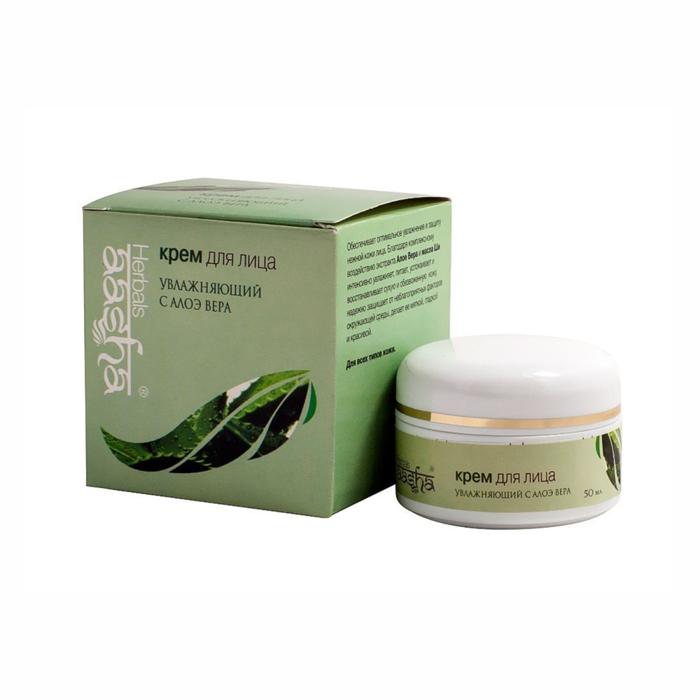 Крем для лица увлажняющий с алоэ вера Aasha Herbals