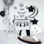 Шар (35"/89 см) Фигура, Полумесяц, Серебро 1 шт.