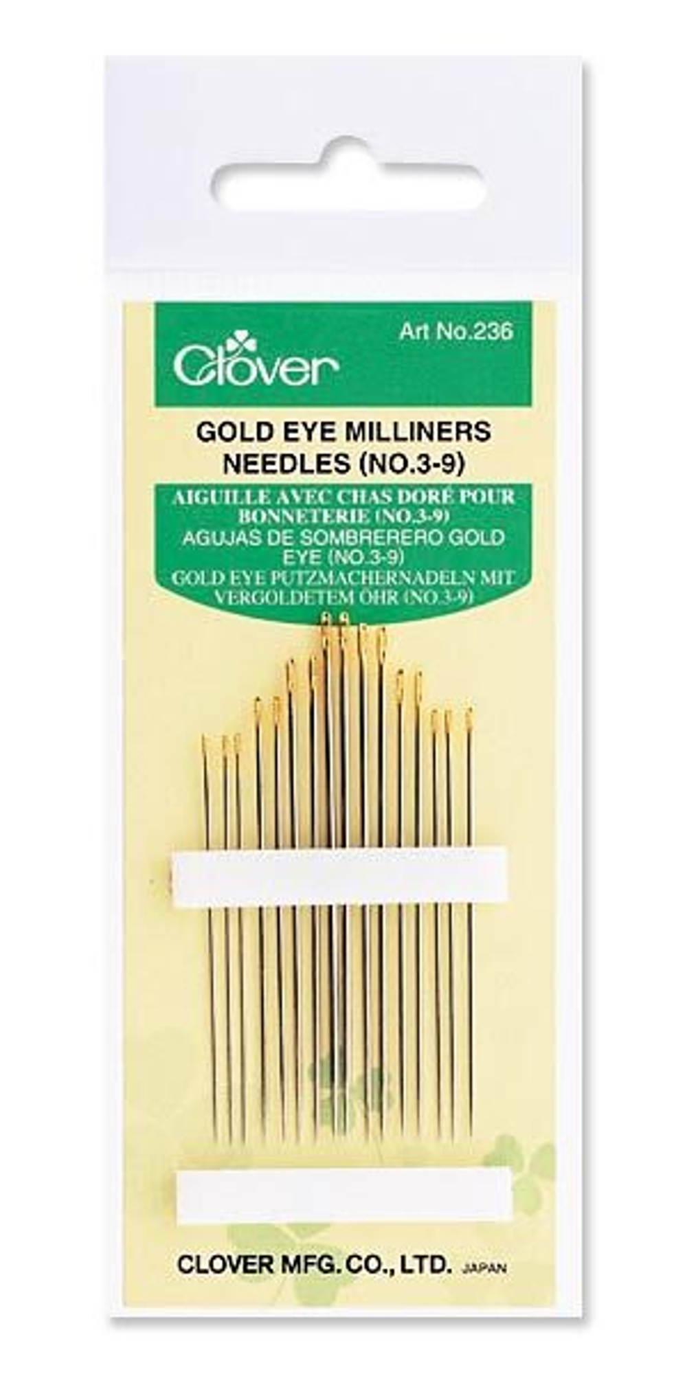 Иглы для шитья шенильные 234/18 Clover