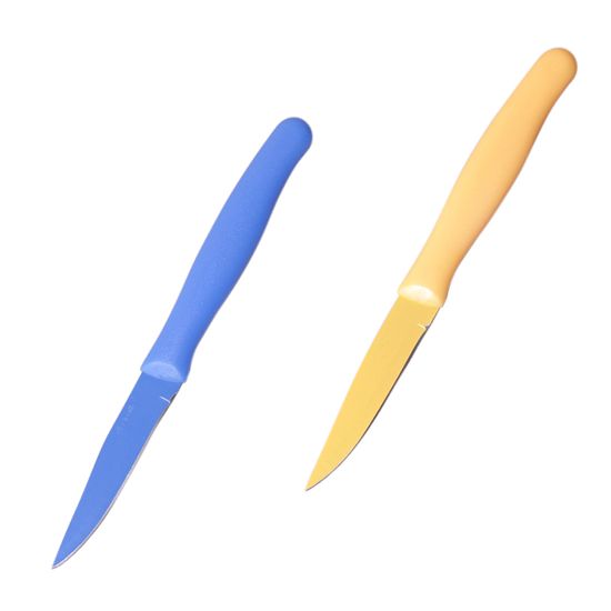 Нож кухонный для чистки овощей Kamille KM 5322 с покрытием "non-stick" c пластиковой ручкой