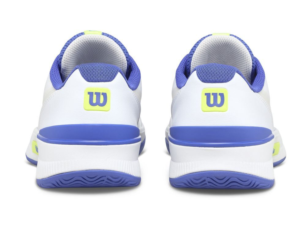 Женские теннисные кроссовки Wilson Intrigue Pro - white/amparo blue/safety yellow