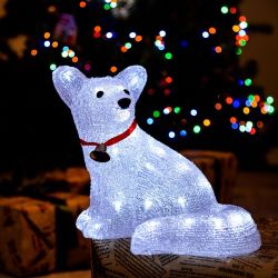 ULD-M3225-032-STA WHITE IP20 FOX Фигура светодиодная Лисенок. 33x25см. 32 светодиода. Белый свет. Провод прозрачный. TM Uniel