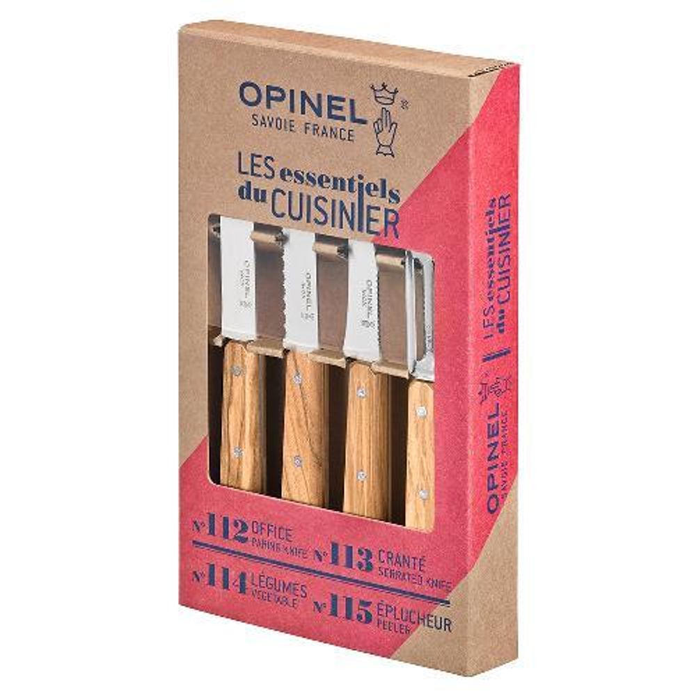 Набор ножей Set &quot;Les Essentiels&quot; Olive деревянная рукоять, нержавеющая сталь, коробка, 002163