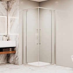 Душевой уголок с распашными дверями на петлях - RGW SV-33 (Прозрачное, 900x900)