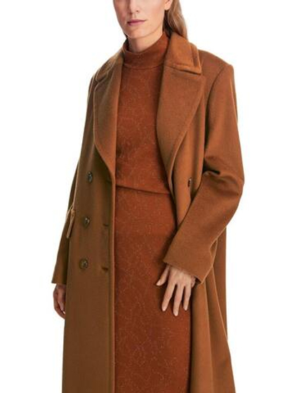 Marc Cain Пальто двубортное из стриженой шерсти