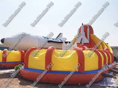 Коммерческий надувной батут "Ракета" 30*20*8 м