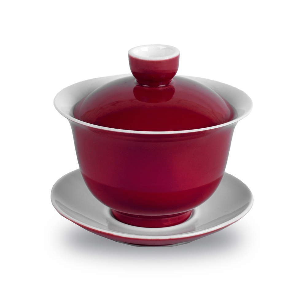 268115.2Y2 УЦЕНКА Гайвань ЯРКАЯ 200 мл без рисунка, красная фарфор