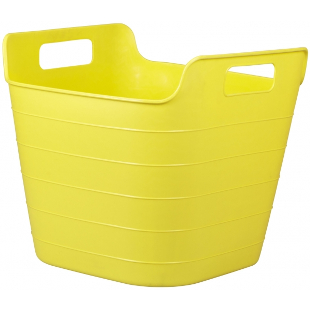 Ведро гибкое квадратное 34х37см 26,5л желтое