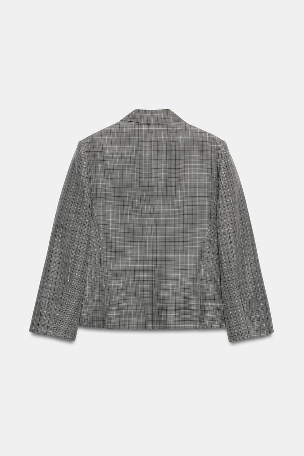 ZARA БЛЕЙЗЕР В КЛЕТКУ — ZW COLLECTION, ЧЕРНЫЙ/ЭКРЮ