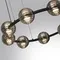 5041/90L L-VISION ODL24 545 черн./золото/дымчатый/металл/стеко Люстра LED 90W 4000К 7751Лм TRONI
