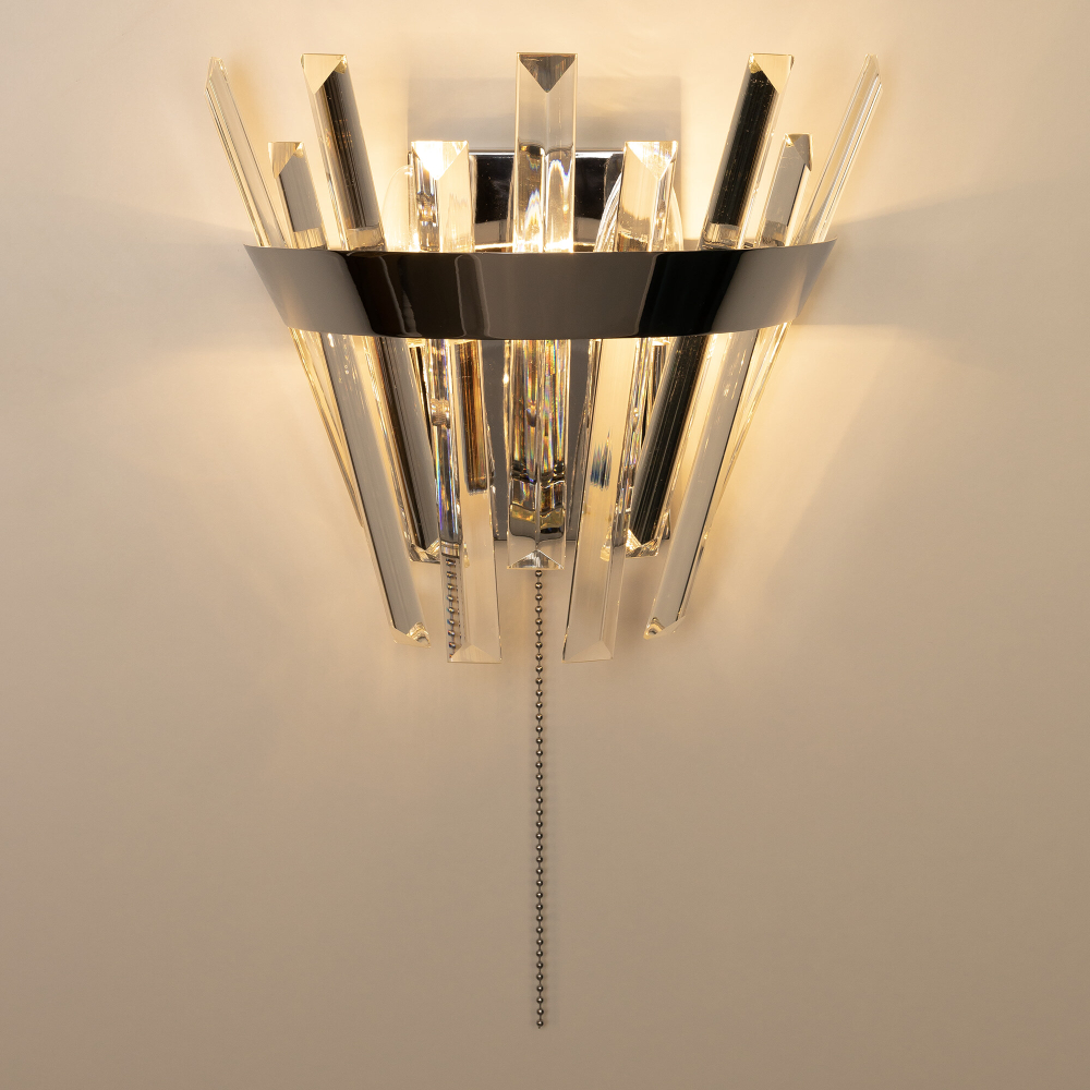 Citilux Вестерос CL307310 Бра хрустальное с выключателем Хром