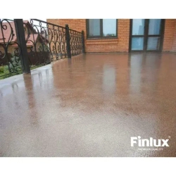 Супермощный эпоксидный наливной пол Finlux F-1010 Platinum для улицы, уличных поверхностей - Благородно коричневый.-8 кв.м