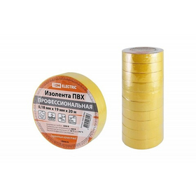 Изолента ПВХ профессиональная 0,18х19мм Желто-зеленая 20м TDM SQ0526-0067
