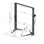 Двухстоечный подъемник Sivik г/п 3,5 тонны ПГА-3500-Е