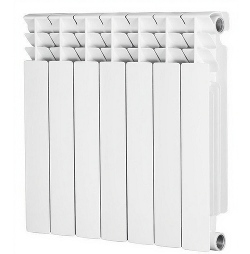 Радиатор биметаллический Radena CS 500/100 боковое подключение белый 7 секций