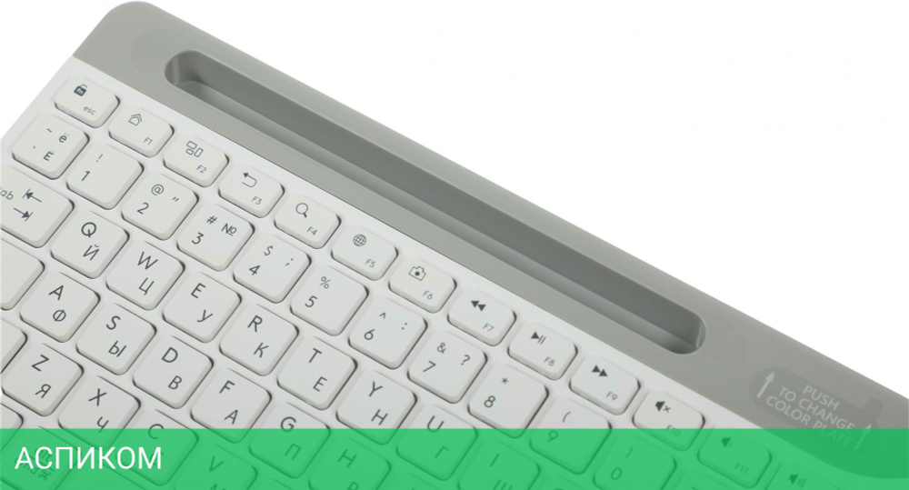 Клавиатура A4Tech Fstyler USB slim White белый/серый (FK25)