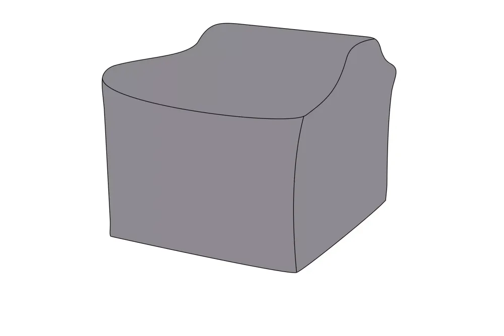 Защитный чехол на кресло Капучино 106×89×80 см, цвет серый